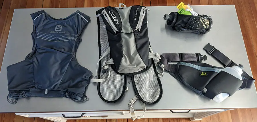 Options for how to carry your gear while running