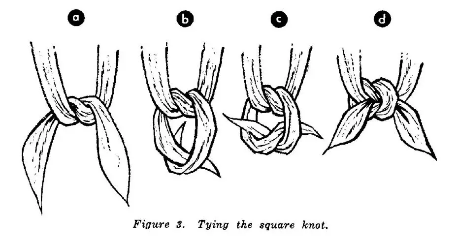 how to tie a square knot