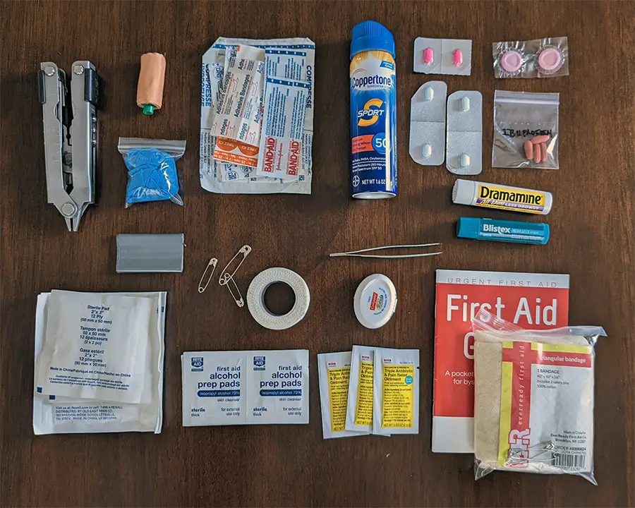 DIY kayak first aid kit 1
