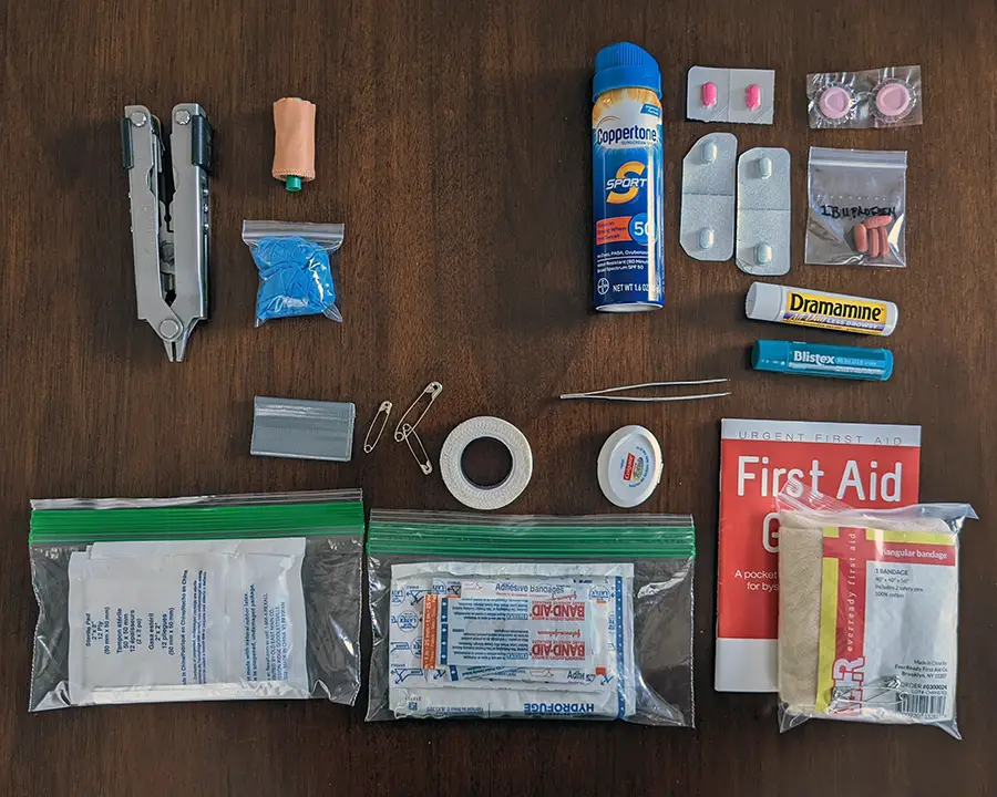 DIY kayak first aid kit 2